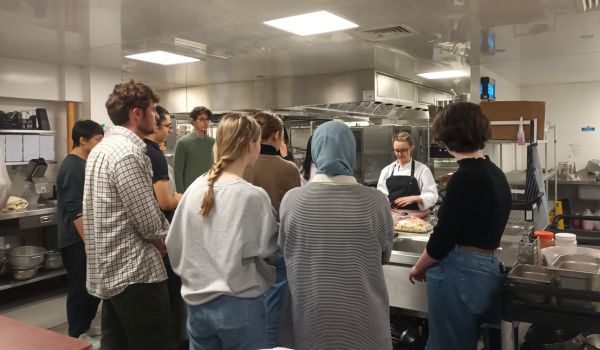 Students at a cookery class