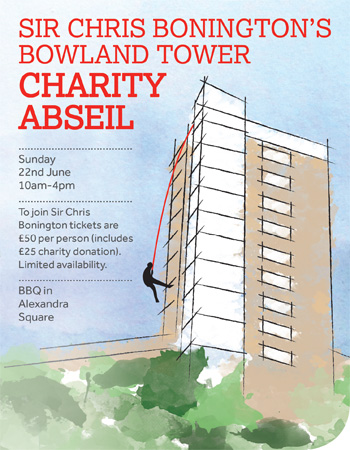 Charity Abseil by Sir Chris Bonington