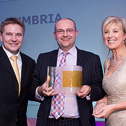 Business Development Manager Graham Bell of Penrillian accepting the award