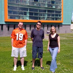 The winning team: Mark Lochrie, Dr. Paul Coulton and Kate Lund