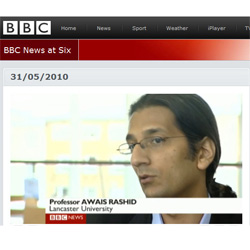 Professor Awais Rashid speaking about the research on BBC 1's Six O'Clock News courtesy of BBC News online