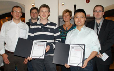 John Hardy (third from left) receiving the award at MUM12