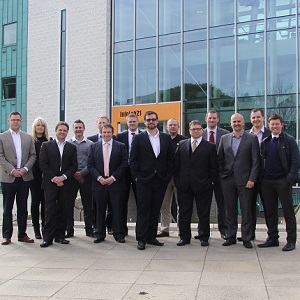 Security Lancaster's Dr Daniel Prince (centre) with members of the North West Cyber Security Cluster