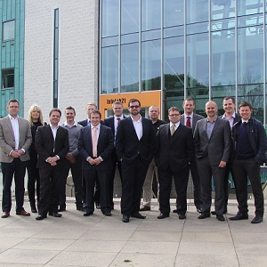 Security Lancaster's Dr Daniel Prince (centre) with members of the North West Cyber Security Cluster