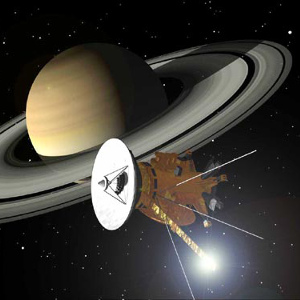 NASA artist concept of Cassini at Saturn