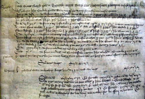 Picture of the reeve's account, Brough Sowerby, 1424-1425