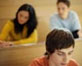 Undergraduates in lecture theatre