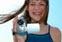 Woman using video camera