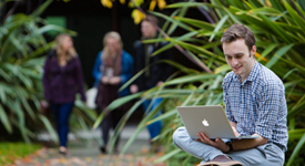 Student at laptop