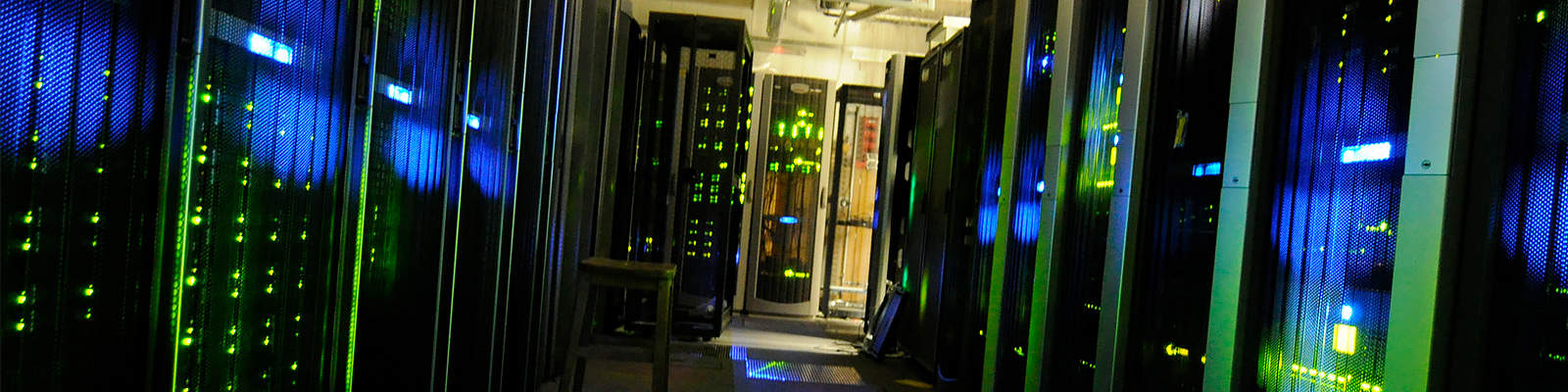 A rack of computer servers