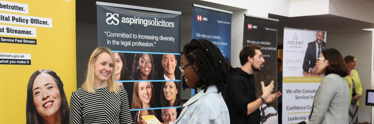 Students at the diversity careers fair