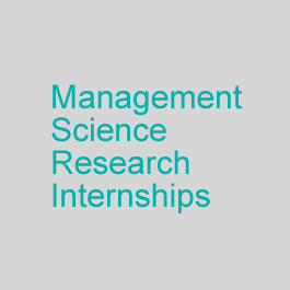 Management Science summer research bursaries for undergraduates