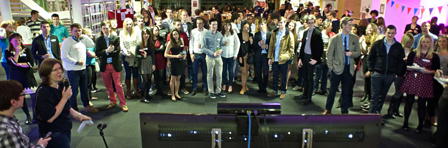 Lancaster staff, students, and alumni celebrate the 20th anniversary of the BBA Management degree.
