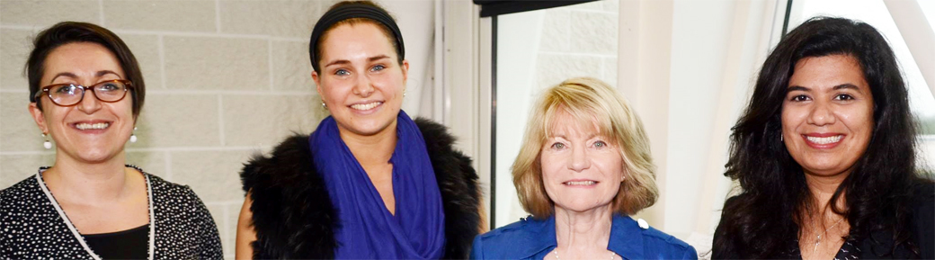 Professor Maria Piacentini, Jekaterina Rindt, Professor Margaret Hogg and Anuja Pradhan.