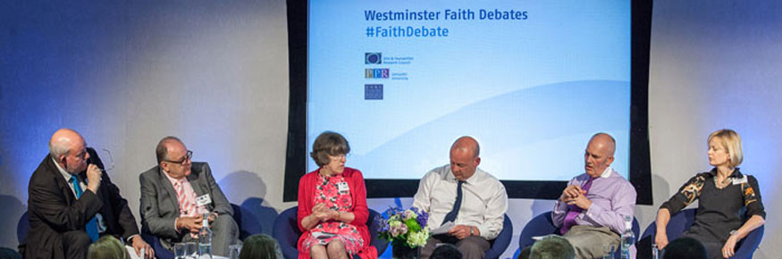 Speakers at one of the highly successful spring 2013 Westminster Faith Debates