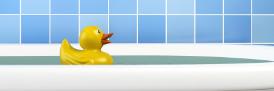 bath with duck