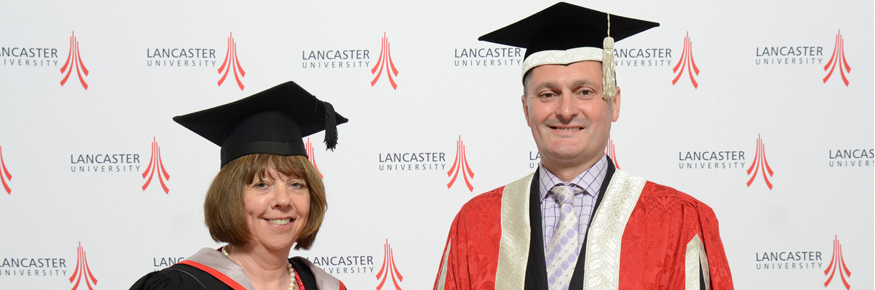 Caroline Rookes with the Deputy Vice-Chancellor Professor Andrew Atherton
