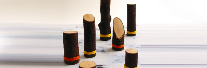 Balanis Chess Set made from local Holm Oak and Flax