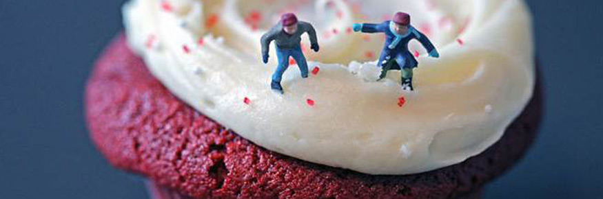 The book's cover image;‘Red Velvet Cupcake Boys by Christopher Boffoli 