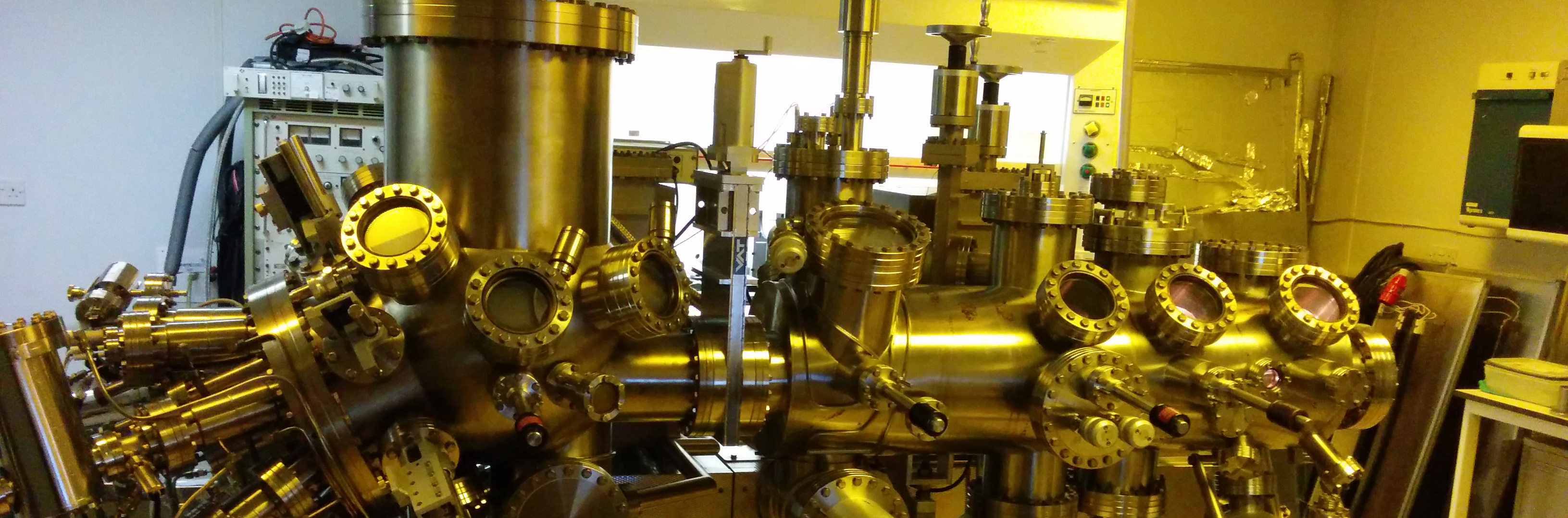 One of the molecular beam epitaxy reactors at Lancaster used to grow quantum rings
