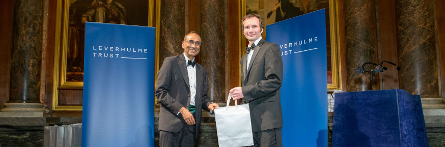 Professor Nick Graham is presented his award by Sir Venki Ramakrishan