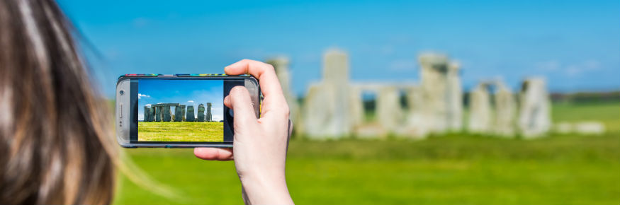 Taking a photograph of stonehenge