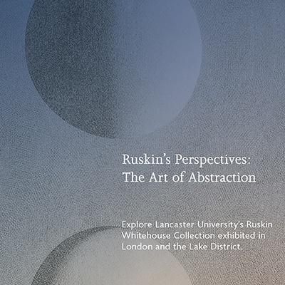 Exhibition Flyer with title, dates and image of boat under cloudy sky