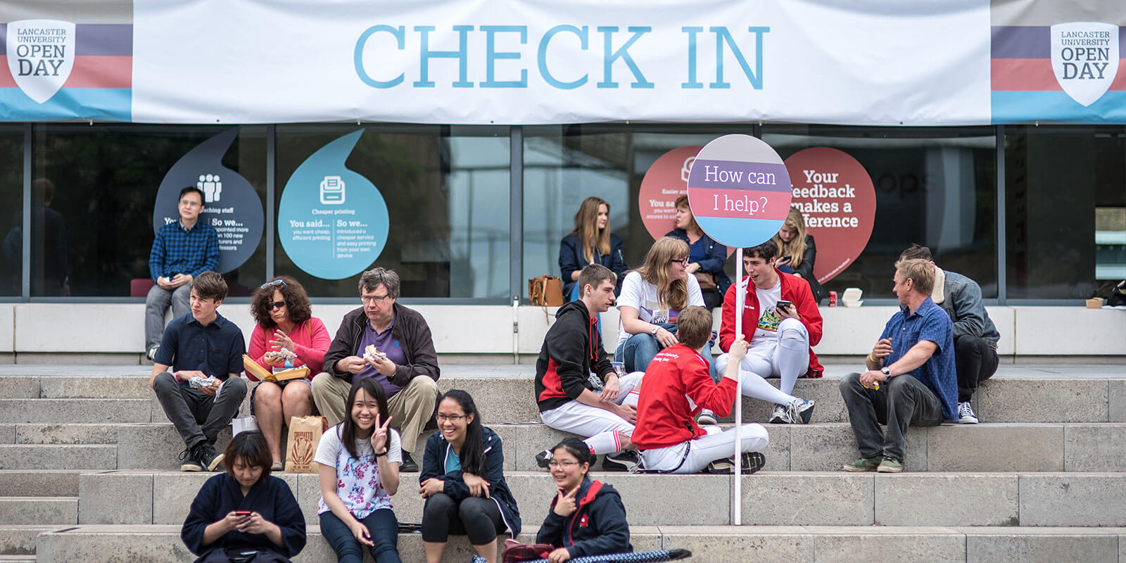 People at an open day