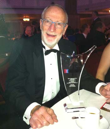 Professor Cooper with his award for Lifetime Achievement Professor Cooper with his award for Lifetime Achievement