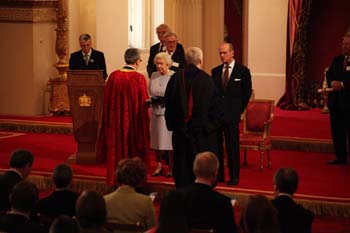 The presentation at Buckingham Palace The presentation at Buckingham Palace