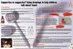 Poster thumbnail for 'Supportive or suggestive? Using drawings to help children talk about touch'