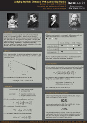 Poster thumbnail for 'Judging Stylistic Distance With Authorship Ratios'