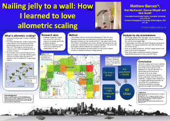 Poster thumbnail for 'Nailing jelly to a wall: How I learned to love allometric scaling'