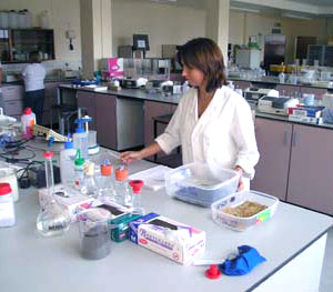 Award-winning postgraduate Olivia Thompson at work