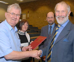 Martin Beadle, Debbie Hurst, John Adamson and Sir Christian Bonington