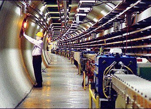 A particle accelerator at CERN in Geneva where the ATLAS experiment is based