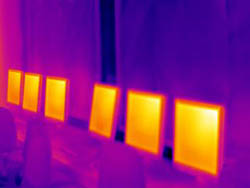 A thermal imaging camera identified areas which were losing the most energy