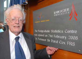 the centre was officially opened by former president of the Royal Statistical Society, Professor Sir David Cox