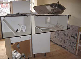Many homes were severely damaged by flooding