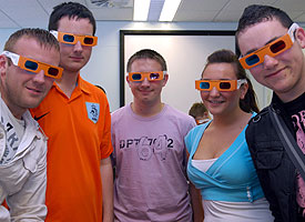 Students from Rivington and Blackrod High School used 3G mobile phones to create 3D images in a session run by The Department of Communication Systems