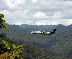 Airborne observations in Borneo's Danum Valley (image courtesy of Martin Irwin, University of Manchester)