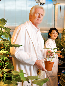 Distinguished Professor Bill Davies with Dr Jiang Fan of Beijing Normal University