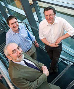 (L to R) Kevin Glazebrook (front), Idris Eckley and Jonathan Tawn