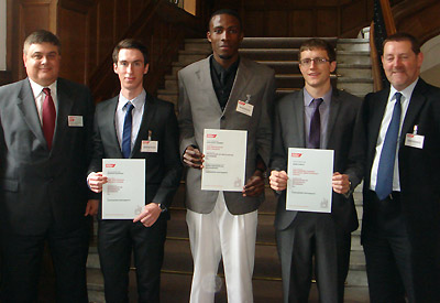 From left: Dr George Aggidis, Oliver Feather, Kingsley Adinnu, Sam Lomas and Robert Brown