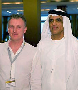Professor Richardson with His Highness Sheikh Saud Bin Saqr al Qasimi