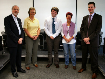 L-R: Graham Harris, Topsy Rudd, Ian Bateman, Louise Heathwaite, Alan Provins