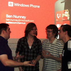 Students learnt about Windows Phone 7 apps from Microsoft staff