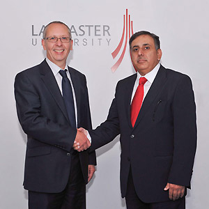 Lancaster University Pro Vice Chancellor Professor Steve Bradley and Federal Minister for Science and Technology and COMSATS chancellor, Mr Changez Khan Jamali
