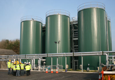 Previous course cohort visit an anaerobic digestion facility