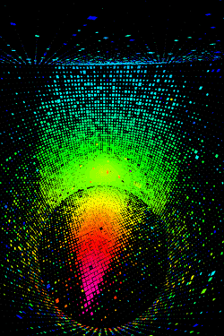 A neutrino event viewed by T2K's Super-Kamiokande detector